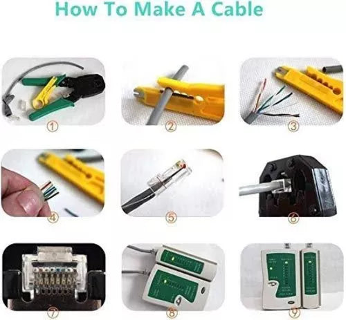 🧰 Kit de Herramientas de Cableado: ¡Tu solución completa para instalaciones y mantenimiento de redes!
