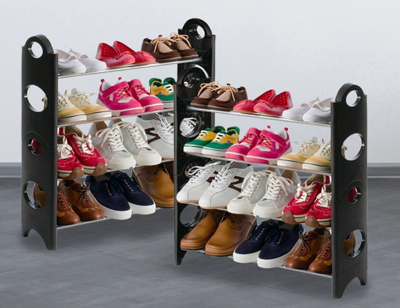 🗃 Organizador de Zapatos 4 Niveles: Zapatera De 4 Estantes Rack Organizador Para Zapatos.