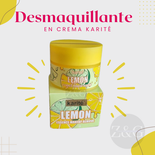 💇‍♀️🩺👍  Desmaquillante en Crema Limón Karité: Limpieza Profunda y Nutrición para tu Piel.