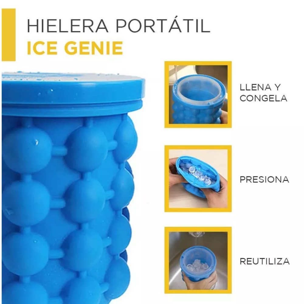 ⛺ Cubeta hielera portátil de silicona: ¡Refresca tus bebidas y helados en cualquier lugar!